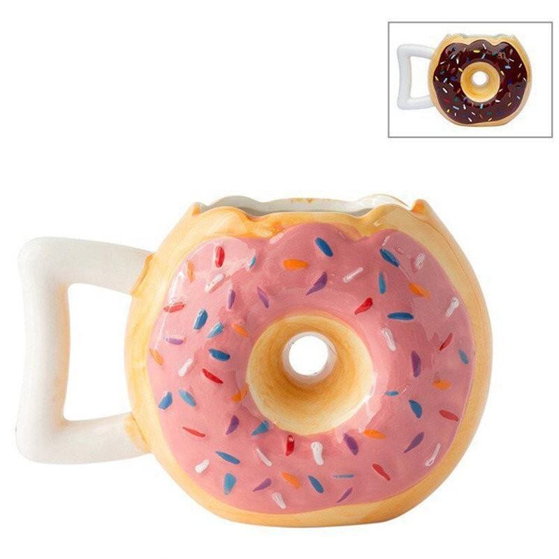 Ceramic Donut Ceramic Cup Bread Biscuit Mark Cup Art Coffee Cup