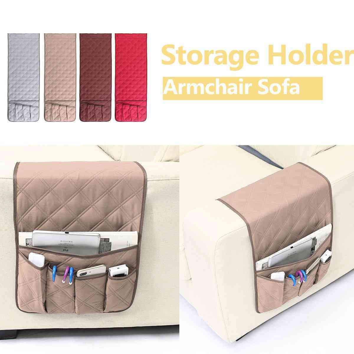 Armchair Sofa Chair Storage 5 Pocket Holder Remote Control Phone Couch Organizer