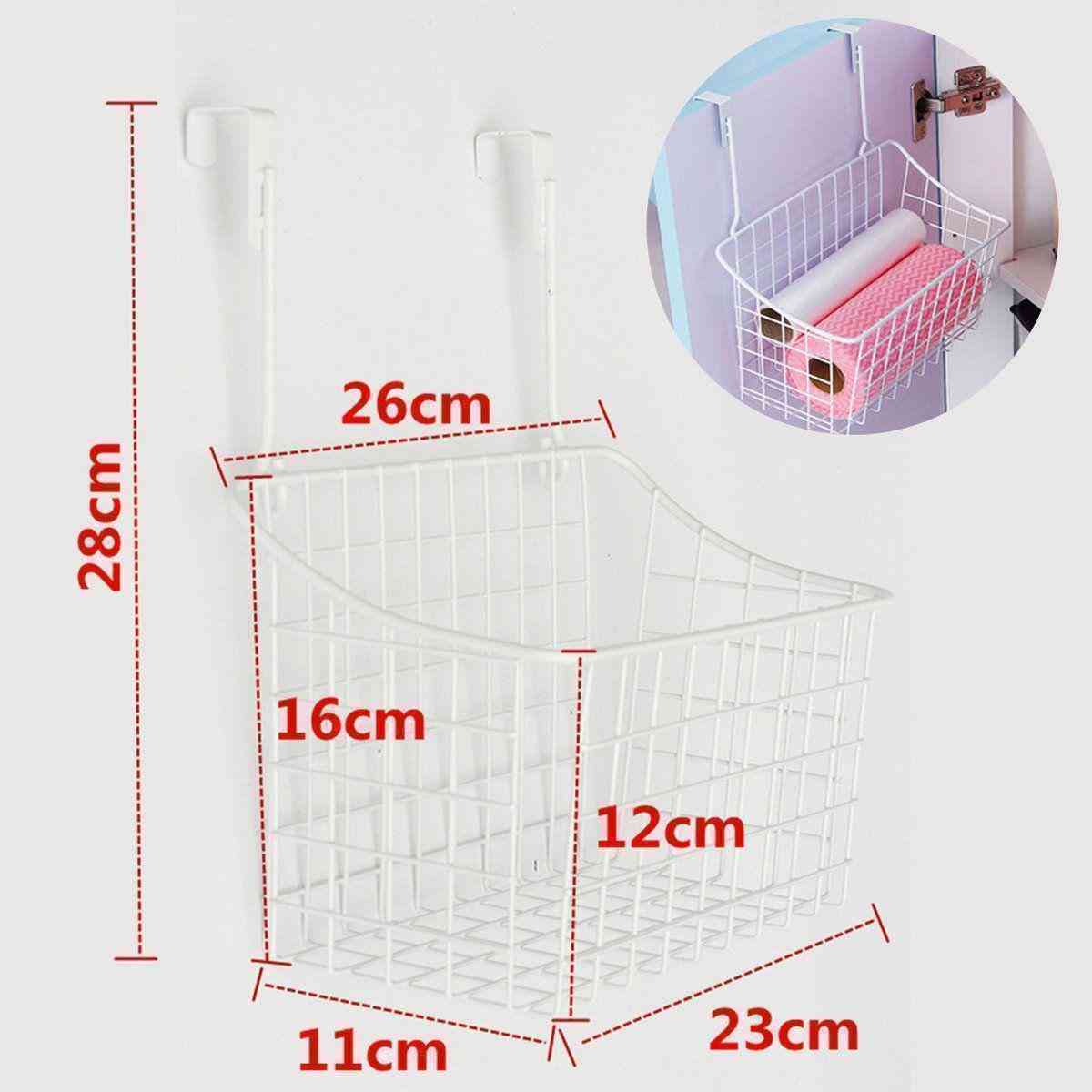 Over Door Hanging Cabinet Organizer Bathroom Kitchen Storage Rack Basket Hanging