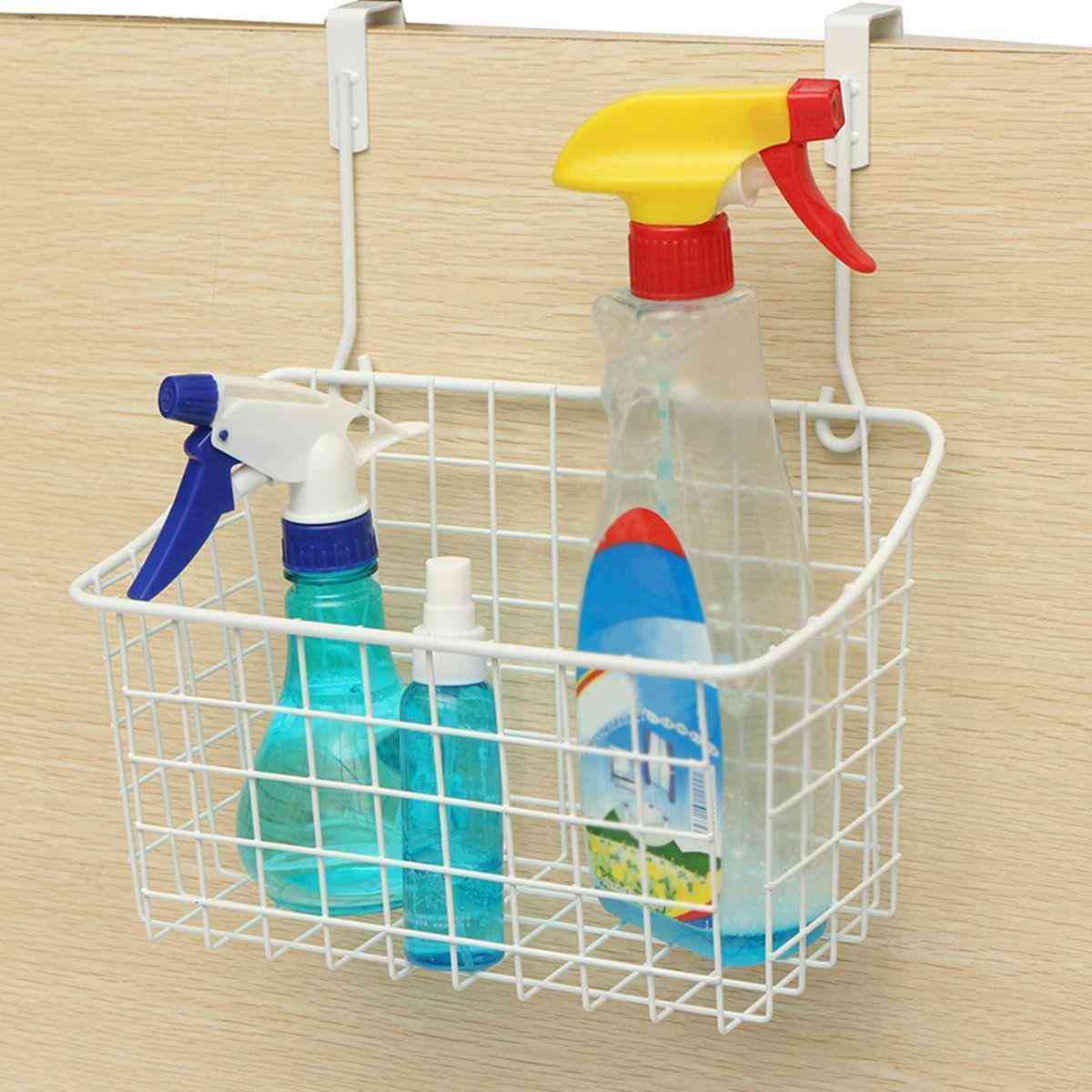 Over Door Hanging Cabinet Organizer Bathroom Kitchen Storage Rack Basket Hanging