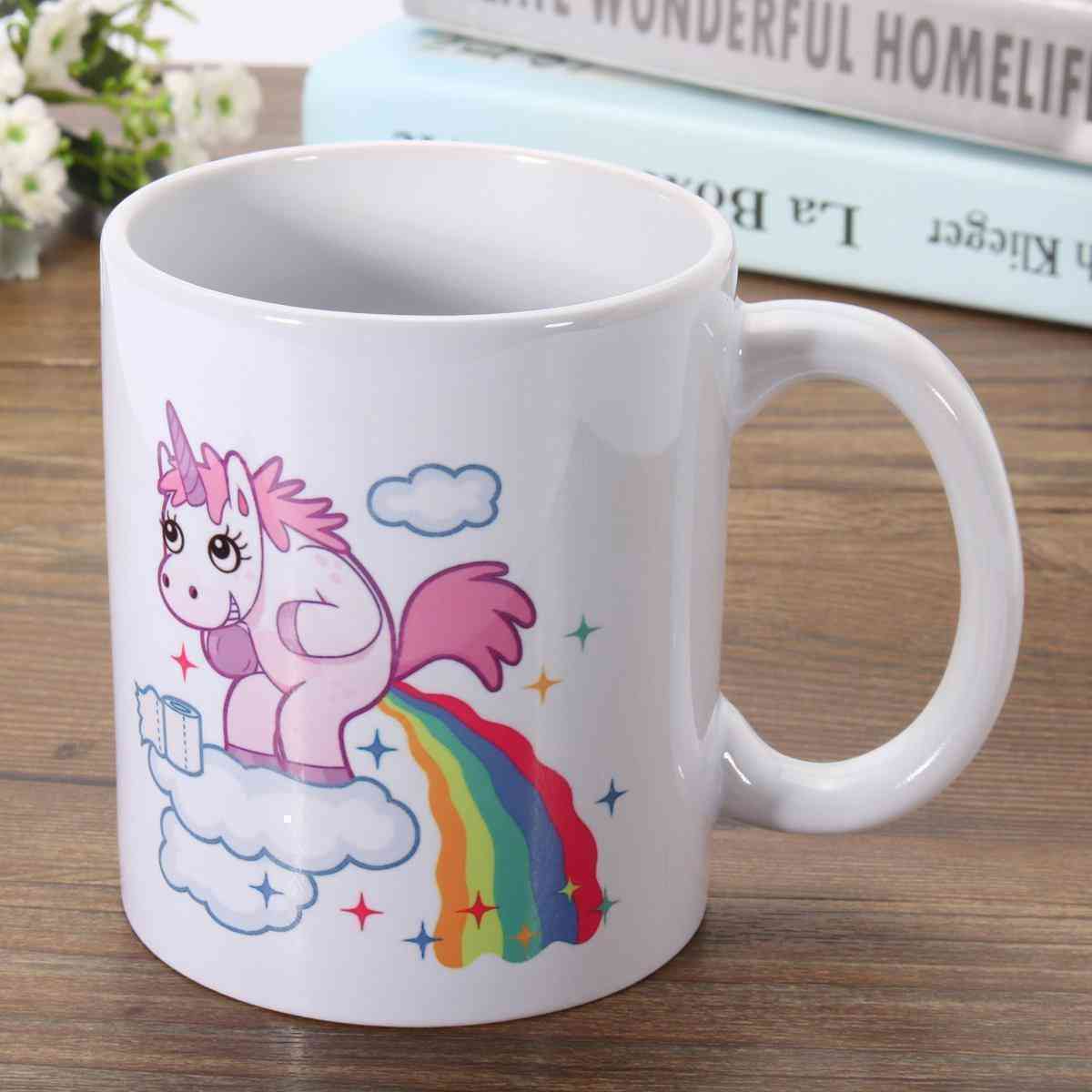 Unicorn Ceramic Coffee Tea Cup Novelty Heat Colour Changing Mug Funny Gift