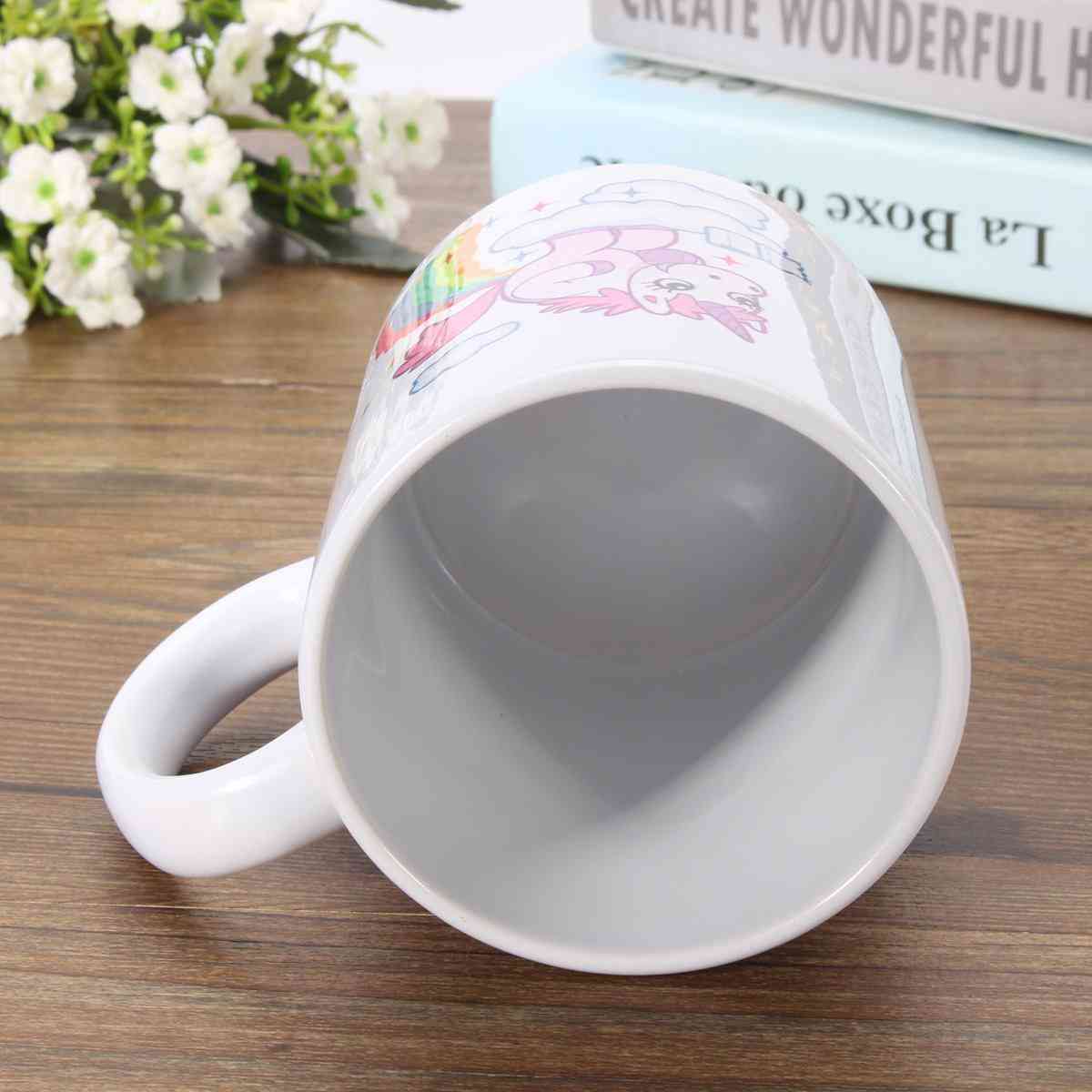 Unicorn Ceramic Coffee Tea Cup Novelty Heat Colour Changing Mug Funny Gift