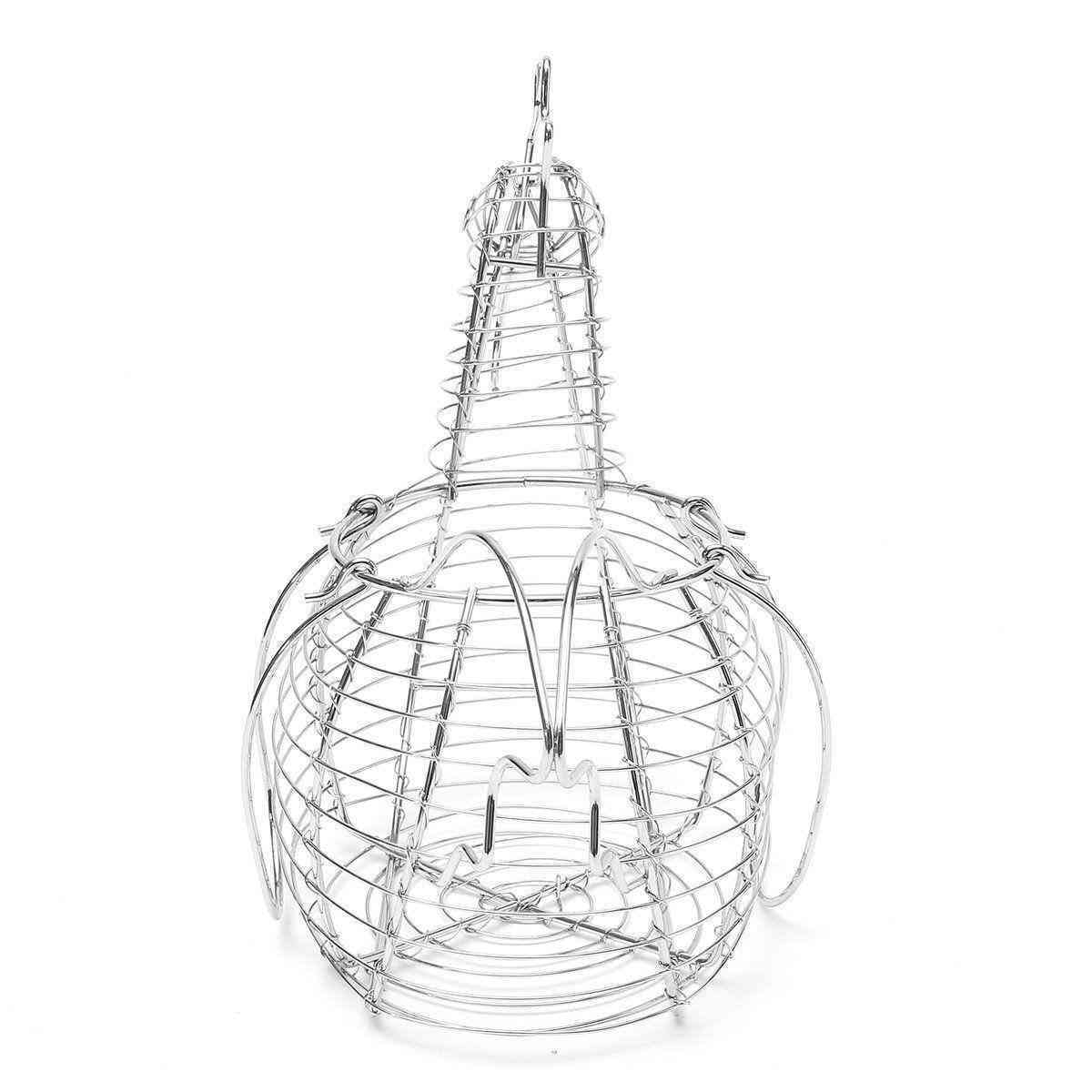 Chicken Egg Basket Steel Wire Egg Fruit Collecting Storage Basket Holder Rack