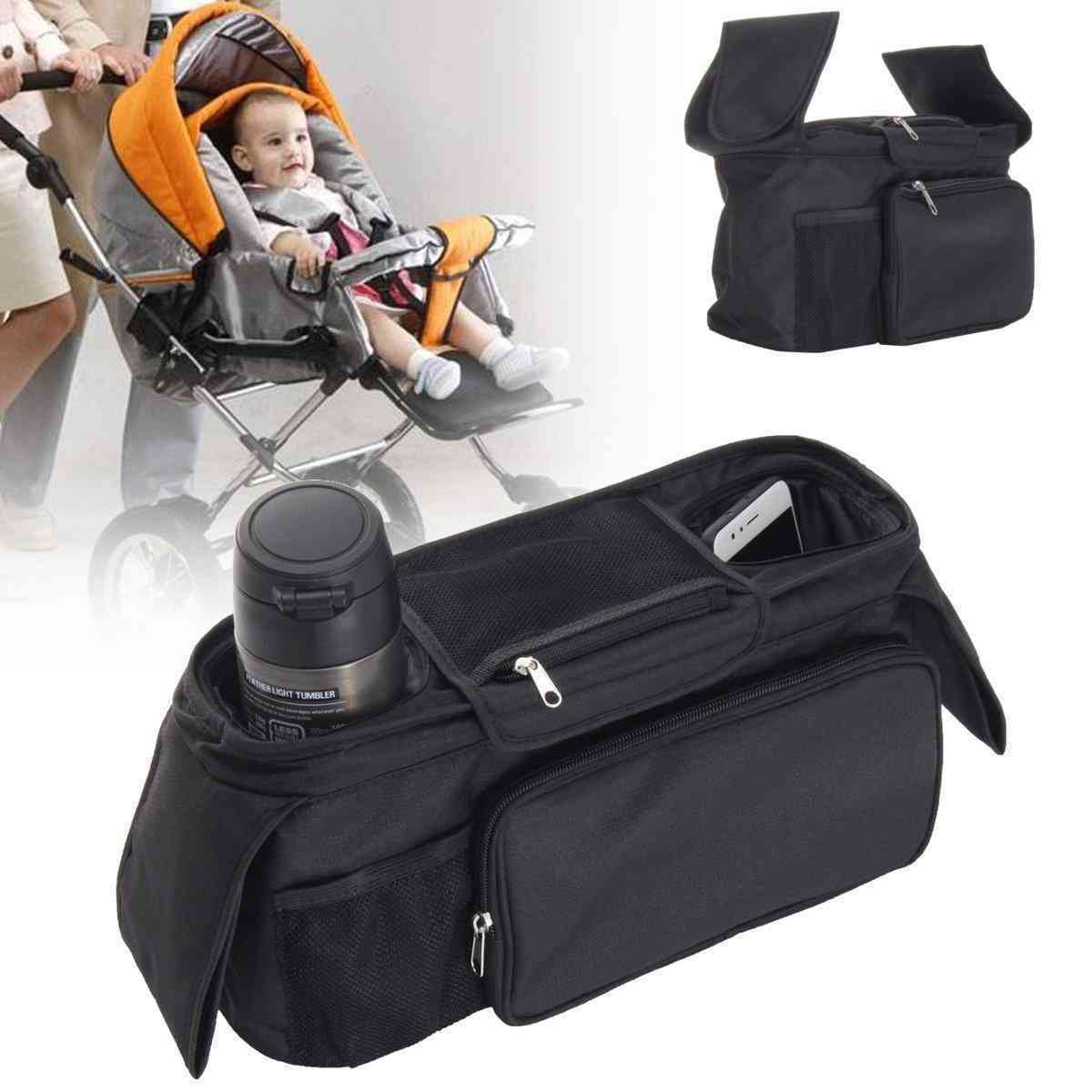 Baby Trolley Storage Bag Stroller Cup Holder Carriage Pram Buggy Organizer