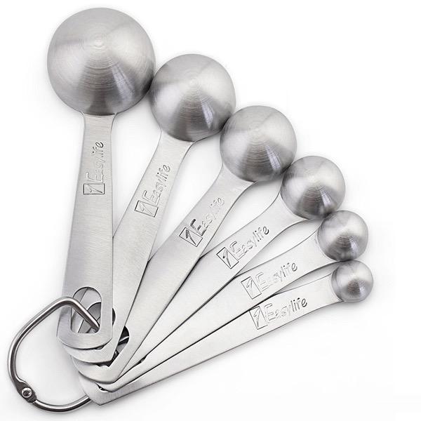 CF-MS06 6 Pcs Stainless Steel Measuring Spoon Set for Measuring Dry and Liquid Ingredients