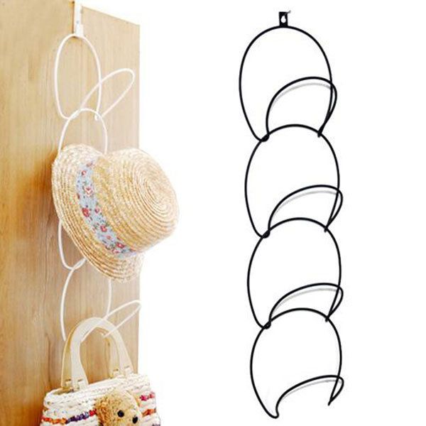 Hats Clothes Tie Interlink Holder Wire Stackable Storage Rack Kitchen Organizer Door Wall Hooks