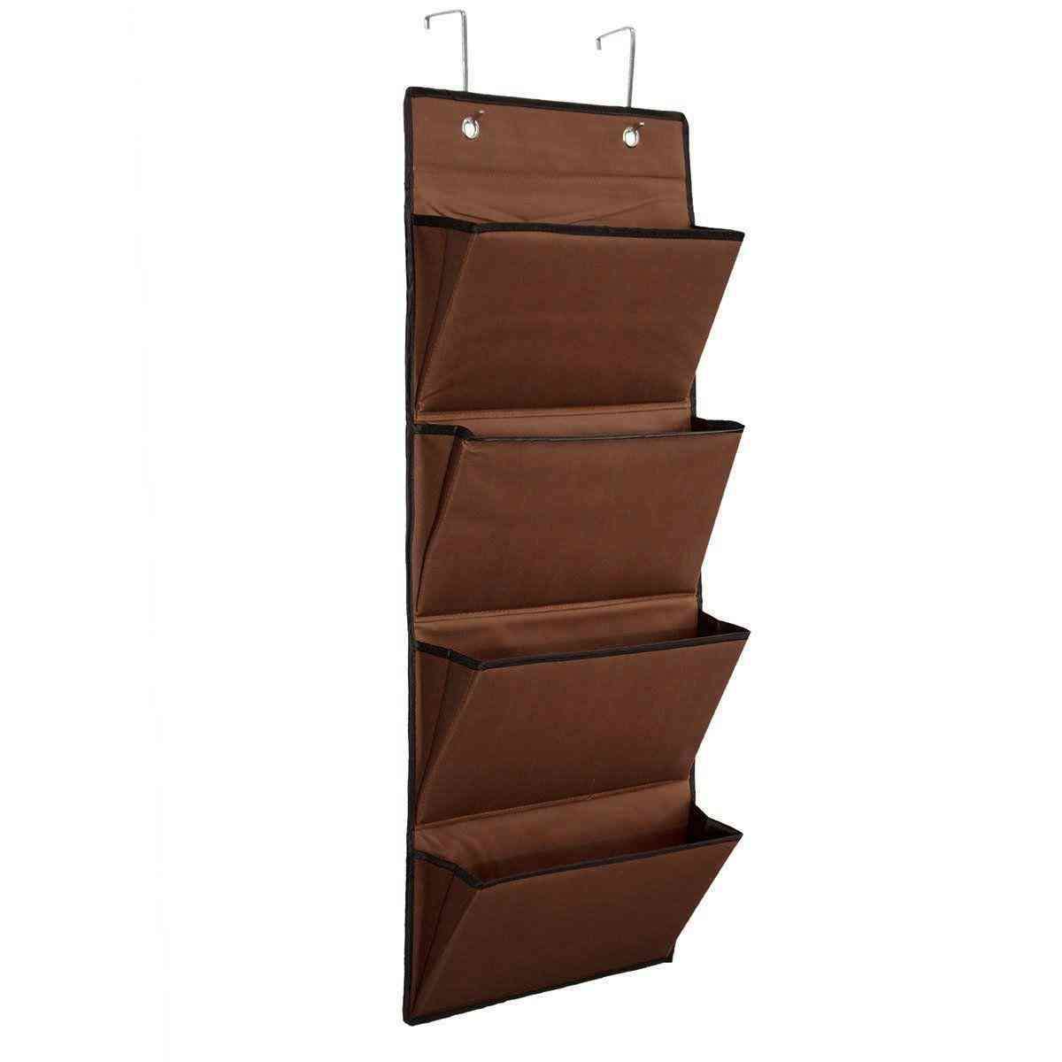 4 Tier Oxford Storage Bag Hanging Organiser Rack Clothes Wardrobe Over Door