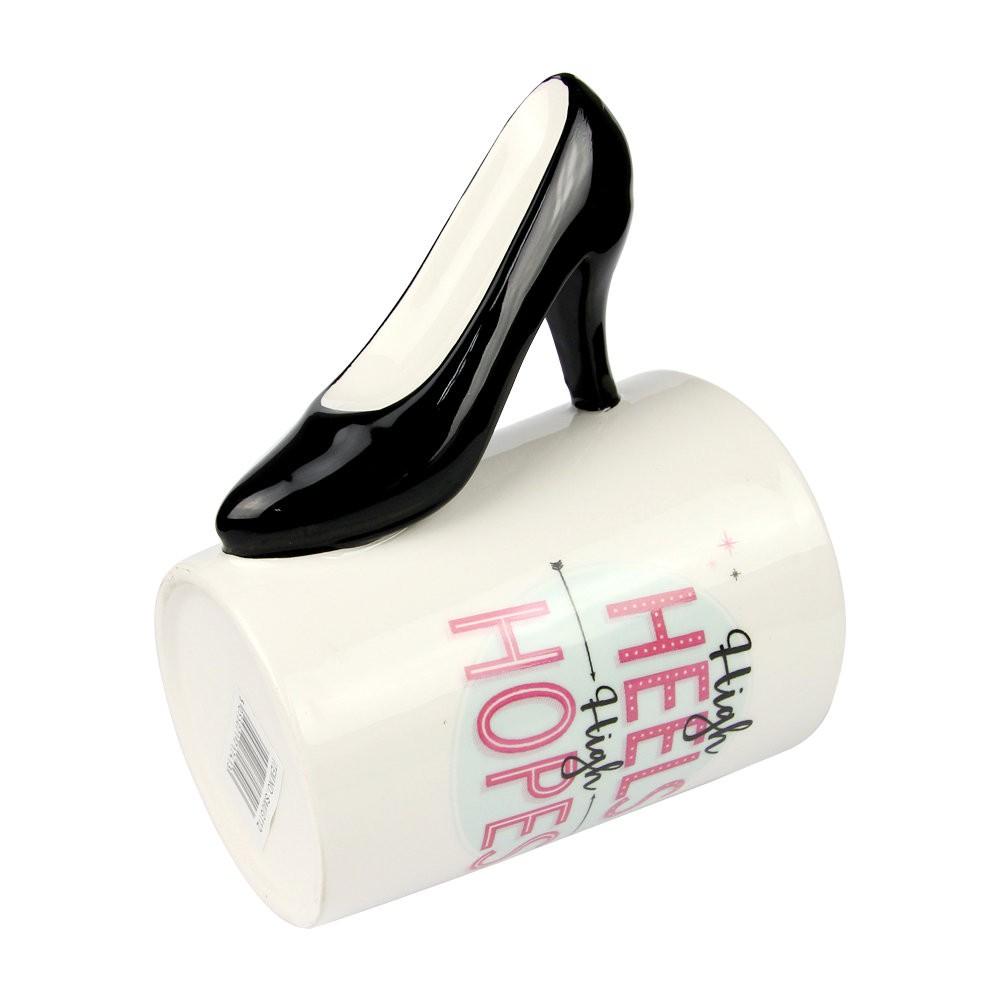 Hair Blower Lipstick High Heels Nail Polish Comb 3D Hand Painted Ceramic Handgrip Cup