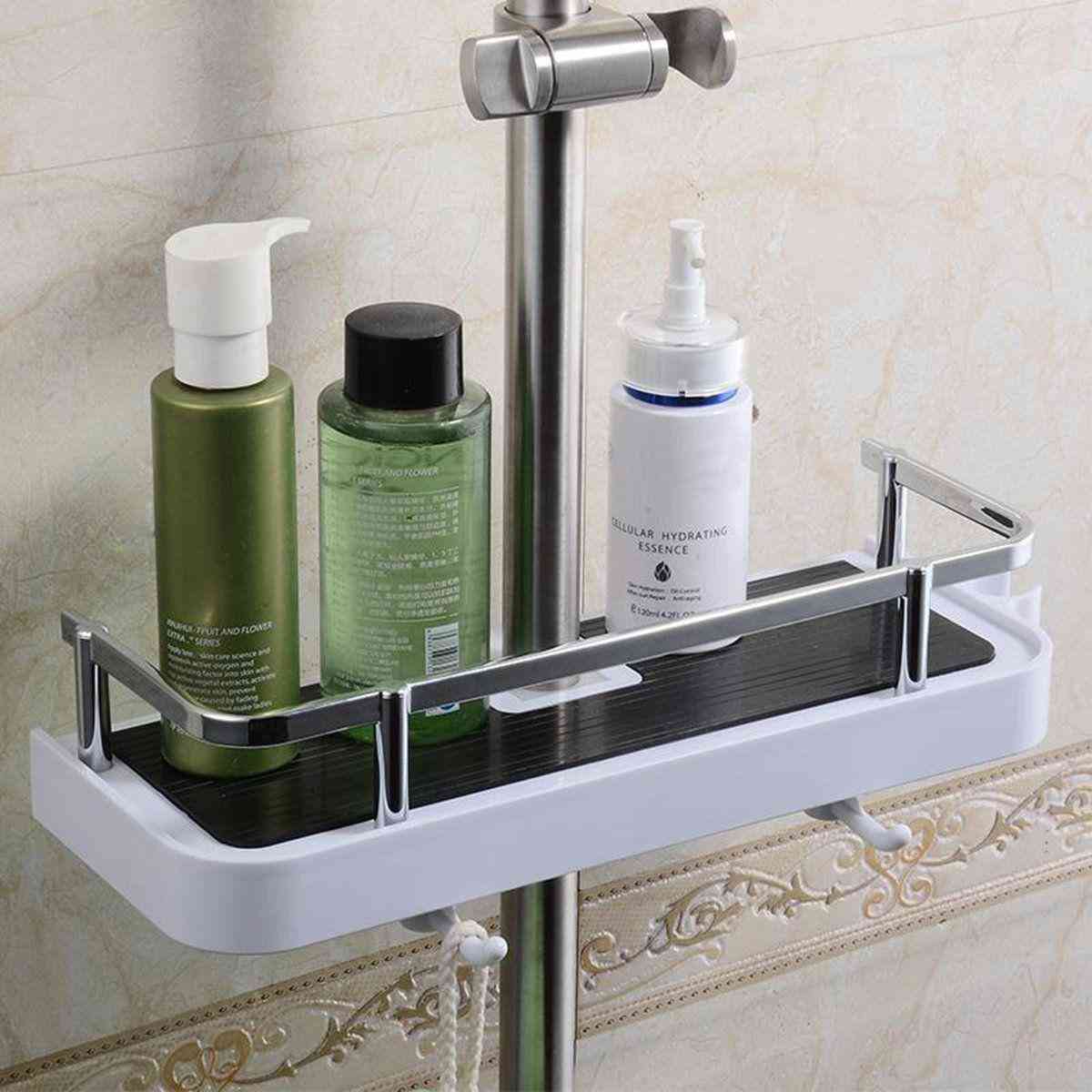 Bathroom Pole Shelf Shower Storage Caddy Rack Organiser Tray Holder Accessory