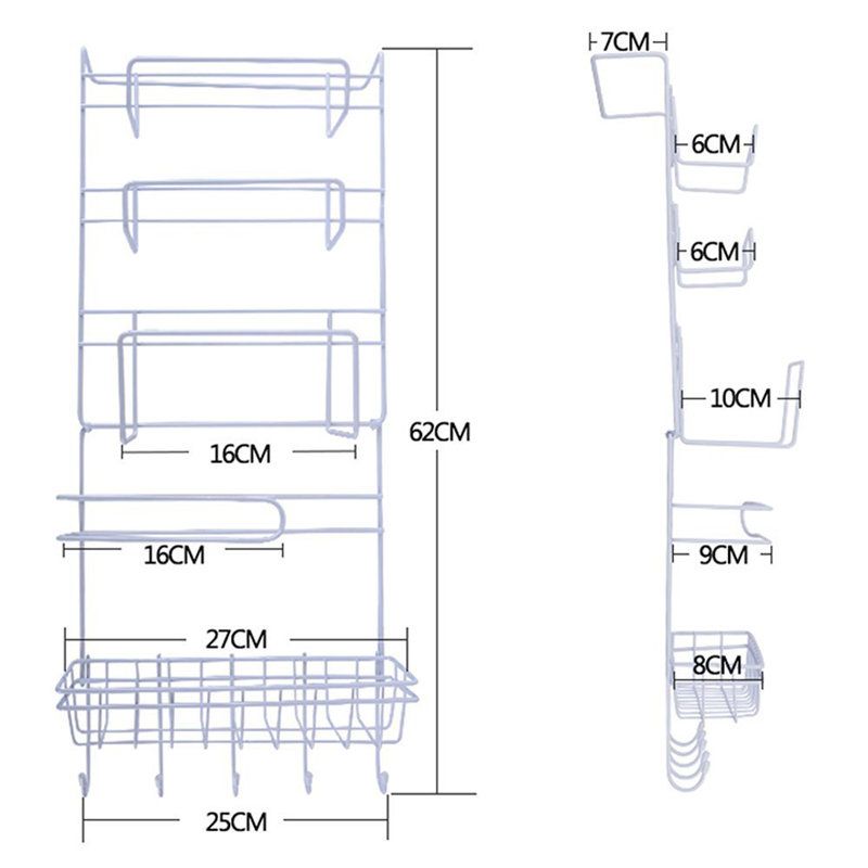 Refrigerator Side Storage Rack Space Saver Kitchen Storage Wrap Rack Organizer Kitchen Accessories