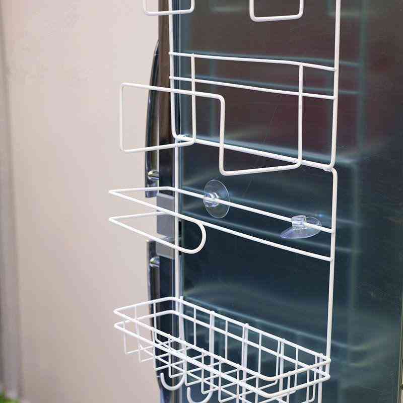 Refrigerator Side Storage Rack Space Saver Kitchen Storage Wrap Rack Organizer Kitchen Accessories