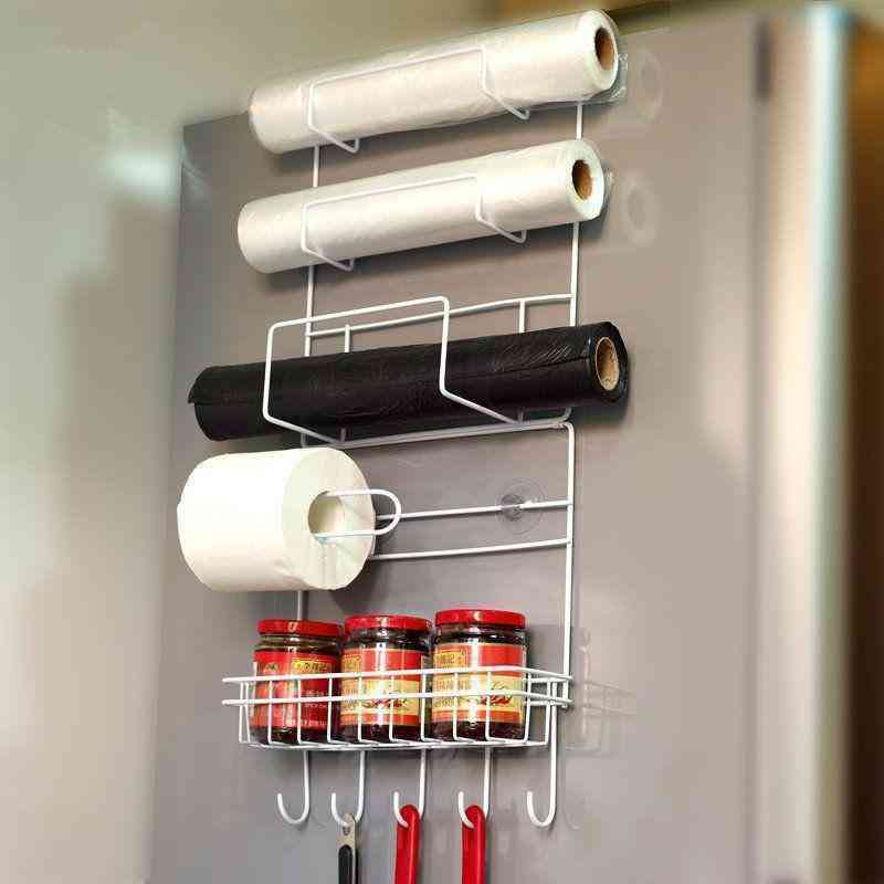 Refrigerator Side Storage Rack Space Saver Kitchen Storage Wrap Rack Organizer Kitchen Accessories