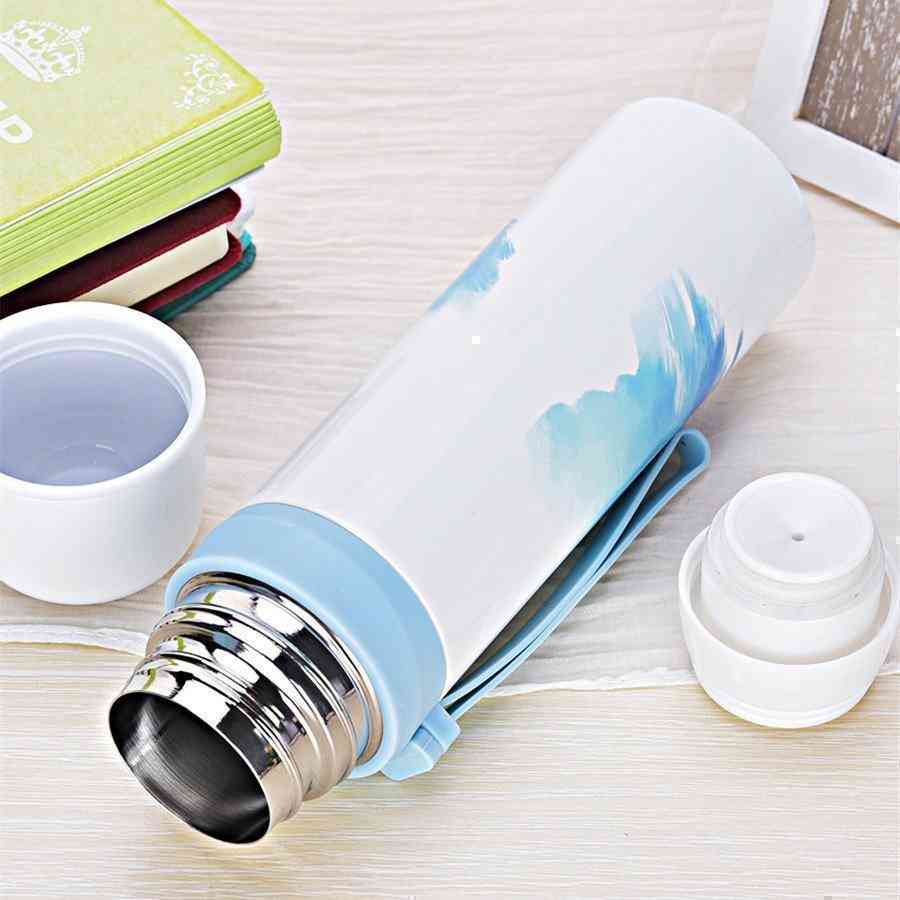 Flamingo Pattern Insulated Water Cup Portable Water Bottle Stainless Steel Material Bottle