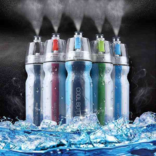 Double Layers Cold Spray Kettle Outdoor Sports Kettle Creative Plastic Kettle Portable Cup