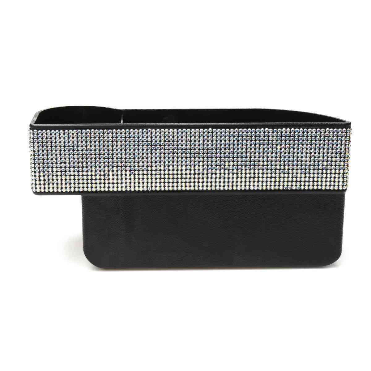 Diamond-encrusted Car Seat Gap Storage Box Organizer