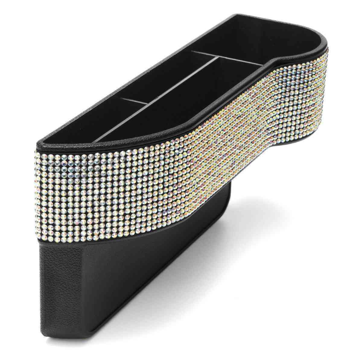 Diamond-encrusted Car Seat Gap Storage Box Organizer