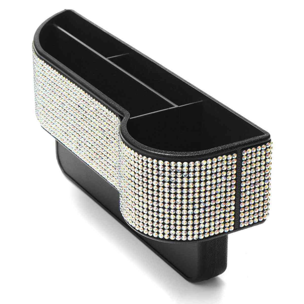 Diamond-encrusted Car Seat Gap Storage Box Organizer