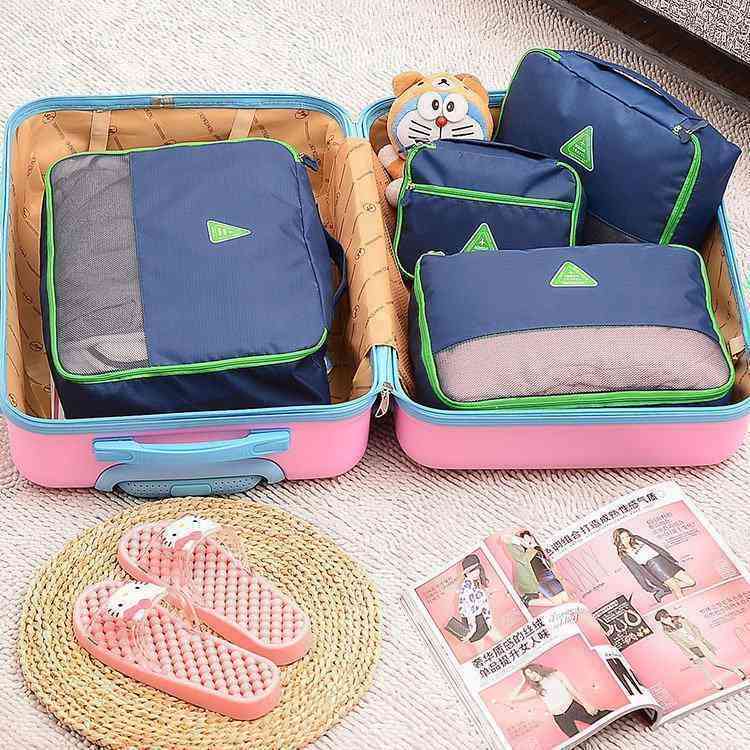 4Pcs Travel Clothes Storage Bag Waterproof Luggage Multi-Function Organizer