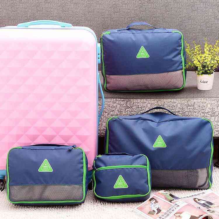 4Pcs Travel Clothes Storage Bag Waterproof Luggage Multi-Function Organizer