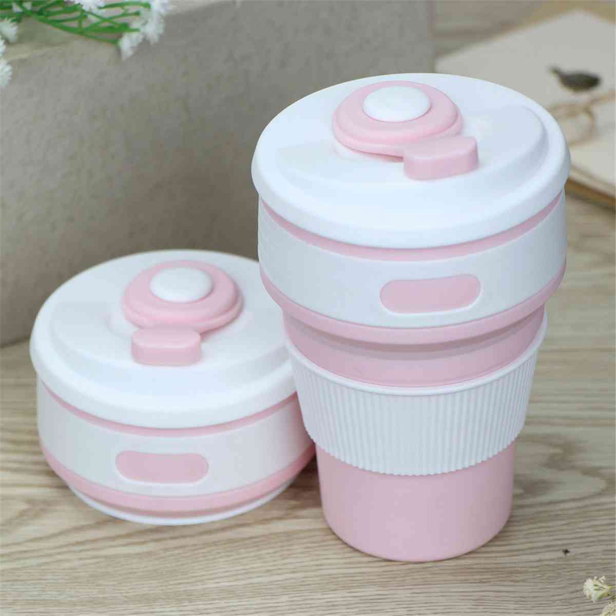 350 ML Foldable Outdoor Travel Coffee Cup Collapsible Portable Reusable Silicone Drinkware