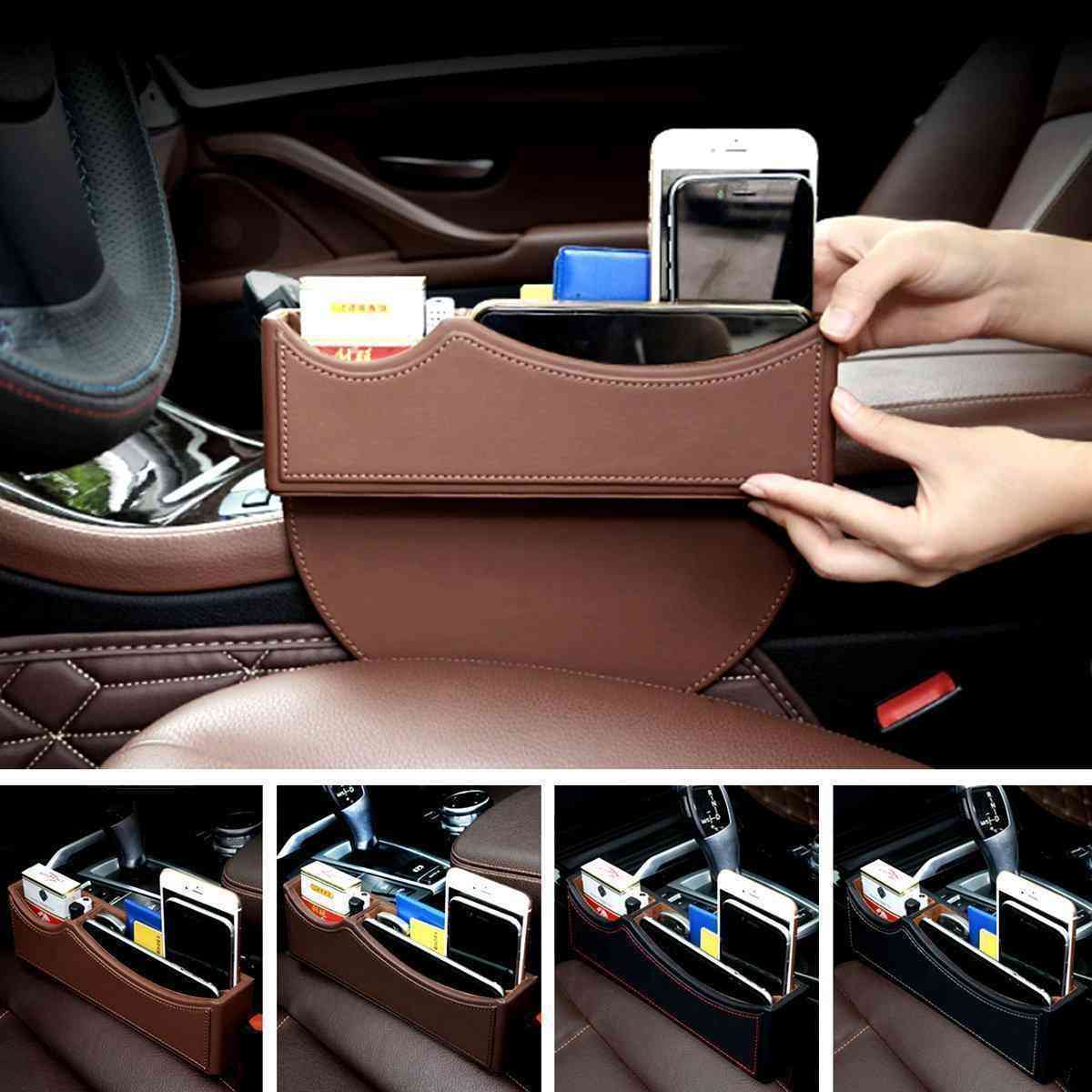 Car Storage Box Gap Filler Catcher Phone Keys Cards Organizer Holder Organizer