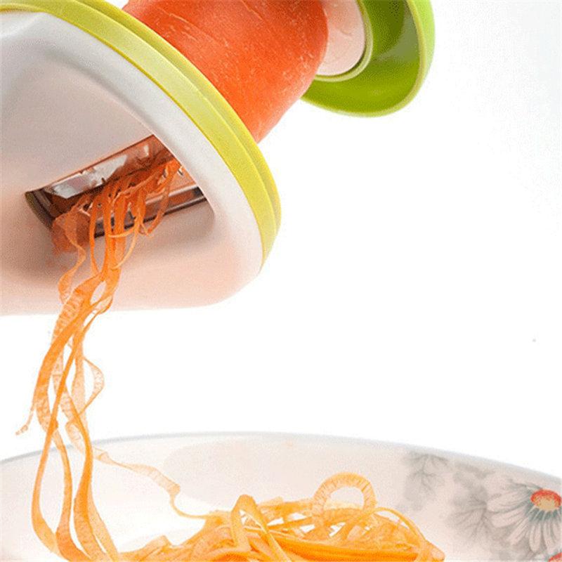 Vegetable Spiral Slicer With 3 Blades Handheld Veggie Julienne Slicer Cutter Grater