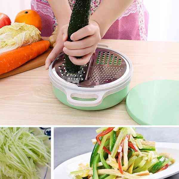 Multifunctional Fruit and Vegetable Shredded Bowl Stainless Steel Slicer