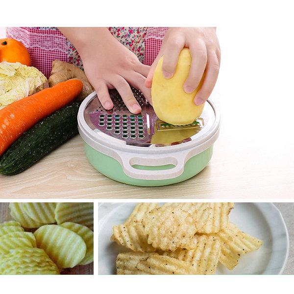 Multifunctional Fruit and Vegetable Shredded Bowl Stainless Steel Slicer