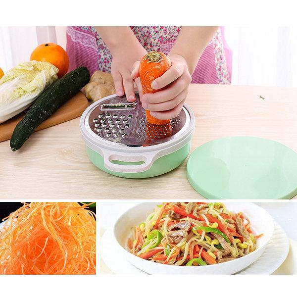 Multifunctional Fruit and Vegetable Shredded Bowl Stainless Steel Slicer