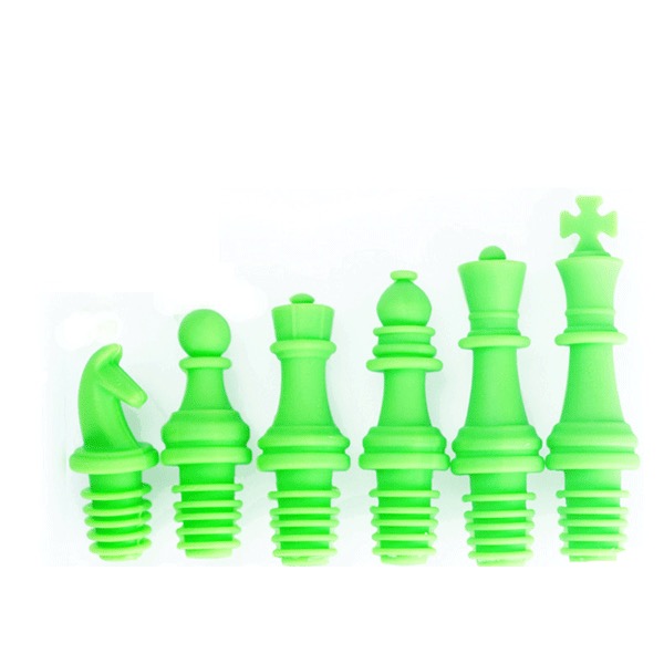 CF-WS06 6Pcs Food Grade Silicone Chess Wine Bottle Stopper Reusable Caps Beer Sealer Cover