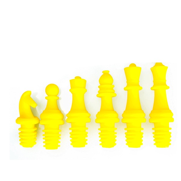 CF-WS06 6Pcs Food Grade Silicone Chess Wine Bottle Stopper Reusable Caps Beer Sealer Cover