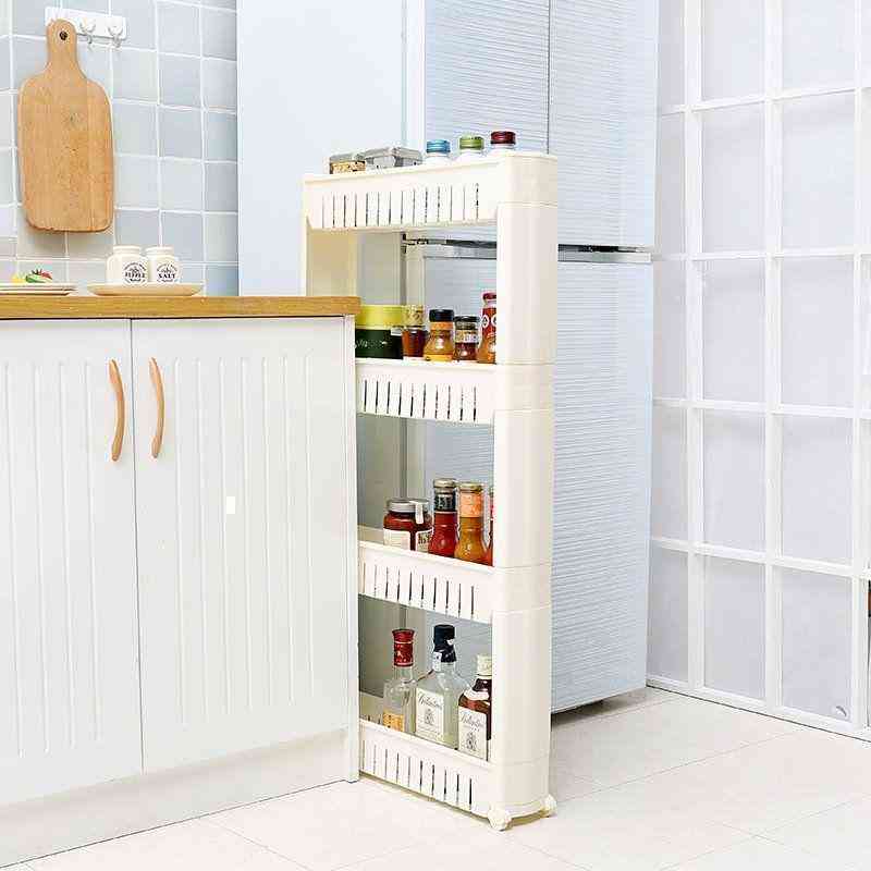 DIY Removable Creative Bathroom Kitchen Storage Shelves Crevice Shelf Household Rack Holder Room